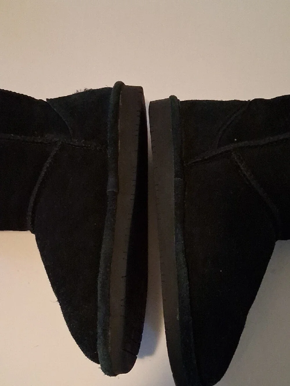 BearPaw Black Suede Mid-Calf Boots